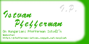 istvan pfefferman business card